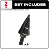 Milwaukee 48-89-9239 2 PC #9 Step Drill Bit Set