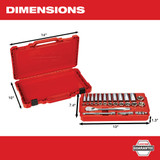 Milwaukee 48-22-9408 3/8 in. Drive 28 pc. Ratchet & Socket Set- SAE