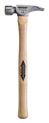 Milwaukee TI14MS 14 oz Titanium Milled Face Hammer with 18 in. Straight Hickory Handle