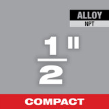 Milwaukee 48-36-1307 Compact 1/2" ALLOY NPT Portable Pipe Threading Forged Aluminum Die Head