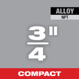 Milwaukee 48-36-1308 Compact 3/4" ALLOY NPT Portable Pipe Threading Forged Aluminum Die Head