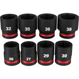 Milwaukee 49-66-7019 8PC Shockwave Impact Duty 3/4" Drive Metric Standard 6 Point Socket Set