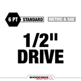 Milwaukee 49-66-6819 Shockwave Impact Duty Socket 1/2" Dr 27PC SAE/MM Tray Set