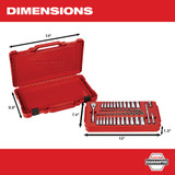 Milwaukee 48-22-9004 1/4 in. Drive 50 pc. Ratchet & Socket Set - SAE & Metric