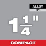 Milwaukee 48-36-1310 Compact 1-1/4" ALLOY NPT Portable Pipe Threading Forged Aluminum Die Head