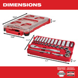 Milwaukee 48-22-9481 3/8" 28 Pc Ratchet & Socket Set with PACKOUT Organizer