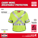 Milwaukee 48-73-5231 AR/FR Cat. 1 Class 3 Breakaway High Visibility Yellow Mesh Safety Vest - S/M (ANSI/CSA)