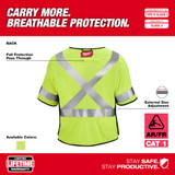 Milwaukee 48-73-5234 AR/FR Cat. 1 Class 3 Breakaway High Visibility Yellow Mesh Safety Vest - 4XL/5XL (ANSI/CSA)