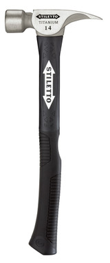 Milwaukee TI14MC-F 14 oz Titanium Milled Face Hammer with 18 in. Hybrid Fiberglass Handle