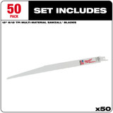 Milwaukee 48-01-6094 12 in., 8/12 TPI SAWZALL Blades (50 Pk)