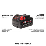 Milwaukee 48-11-1822 M18 REDLITHIUM High Capacity 3.0Ah Battery Pack (2 Piece)