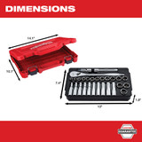 Milwaukee 48-22-9510 28 pc. 1/2 in. Socket Wrench Set (Metric)
