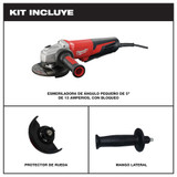 Milwaukee 6117-30 13 Amp 5 in. Small Angle Grinder Paddle, Lock-On