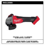 Milwaukee 2881-20 M18 FUEL 4-1/2" / 5" Grinder Slide Switch, Lock-On