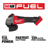 Milwaukee 2881-20 M18 FUEL 4-1/2" / 5" Grinder Slide Switch, Lock-On