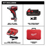 Milwaukee 2656-22CT M18 1/4 in. Hex Impact Driver CP Kit
