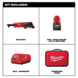 Milwaukee 2457-21 M12 Cordless 3/8 in. Ratchet Kit