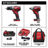 Milwaukee 2691-22 M18 Cordless Lithium-Ion 2-Tool Combo Kit