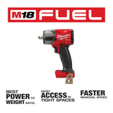Milwaukee 2962-20 M18 FUEL 1/2 Mid-Torque Impact Wrench w/ Friction Ring