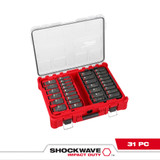 Milwaukee 49-66-6806 Shockwave Impact Duty Socket 1/2" Dr 31PC SAE/MM PACKOUT Set