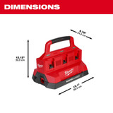 Milwaukee PACKOUT M18 Six Bay Rapid Charger - 48-59-1809