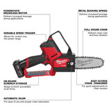 Milwaukee 2527-21 M12 FUEL HATCHET 6 in. Pruning Saw Kit