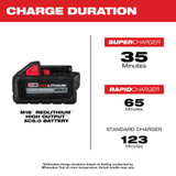 Milwaukee 48-11-1862 M18 REDLITHIUM HIGH OUTPUT XC 6.0Ah Battery Pack (2 Piece)