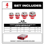 Milwaukee 48-36-1063 Compact 1/2"-1-1/4" ALLOY NPT Portable Pipe Threading Forged Aluminum Die Head Kit