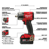 Milwaukee 2962-22R M18 FUEL 1/2" Mid-Torque Impact Wrench w/ Friction Ring Kit