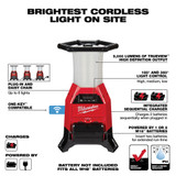 Milwaukee 2150-20 M18 RADIUS Site Light and Charger w/ ONE-KEY