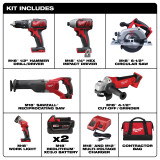 Milwaukee 2696-26 M18 Cordless Lithium-Ion 6-Tool Combo Kit