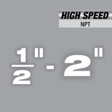 Milwaukee 48-36-1060 1/2"-2" HIGH SPEED NPT Portable Pipe Threading Forged Aluminum Die Head Kit