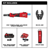 Milwaukee 2978-22BG M18 FORCE LOGIC 6T Linear Utility Crimper Kit w/ BG-D3 Jaw