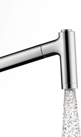 Hansgrohe 04508800 Metris HighArc Prep Kitchen Faucet Steel Optik