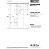 Delta Universal Showering Components 55531 30" Adjustable Glide Rail Wall Bar in Chrome Finish