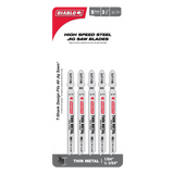 Diablo DJT118G5 3-5/8 in. 36 TPI High Speed Steel T-Shank Jig Saw Blades for Thin Metal (5-Pack)