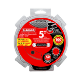 Diablo Hook & Lock 5 inch, 100-Grit ROS Sanding Discs - DCD050100H50G