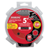 Diablo DCD050320H50G 5 in. 320 Grit (Super Fine) ROS Hook & Lock Discs (50-Pack)