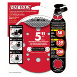 Diablo DCD050VFNH07G 5 in. ROS Hook & Lock Disc Project Pack Refinish (7-Pack)