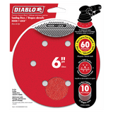 Diablo DCD060060H10G 6 in. 60 Grit (Ultra Coarse) ROS Hook & Lock Discs (10-Pack)