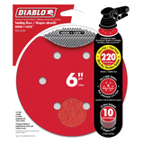 Diablo DCD060220H10G 6 in. 220 Grit (Ultra Fine) ROS Hook & Lock Discs (10-Pack)