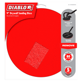 Diablo DCD090080H05G 9 in. 80 Grit (Coarse) Drywall ROS Hook & Lock Discs (5-Pack)