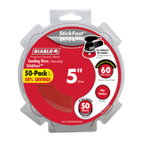 Diablo DCD050060P50G 5 in. 60 Grit (Ultra Coarse) ROS StickFast Discs (50-Pack)
