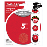 Diablo DCD050120P05G 5 in. 120 Grit (Fine) ROS StickFast Discs (5-Pack)