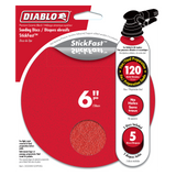 Diablo DCD060120P05G 6 in. 120 Grit (Fine) ROS StickFast Discs (5-Pack)