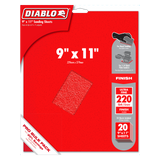 Diablo DCS911220S20G 9 in. x 11 in. 220-Grit (Ultra Fine) Sanding Sheet (20-Pack)