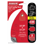 Diablo DCTCAT220H05G Detail 3-7/8 in. x 5-1/2 in. CAT/Mouse Hook & Lock 220 Grit (5-Pack)