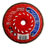 Diablo DCX045080B01F 4-1/2 in. Steel Demon Flap Disc 80 Grit - with Speed Hub