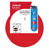 Diablo DCF070024S02G 7 in. Fiber Disc, Aluminum Oxide, 24 Grit (2-Pack)
