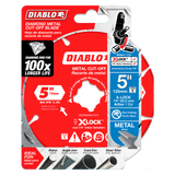 Diablo DDX050DIA101F 5 in. Diamond Rimmed Disc for Metal Cutting with X-Lock and All Grinders
